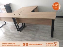 ESCRITORIOS EN L MADECOR